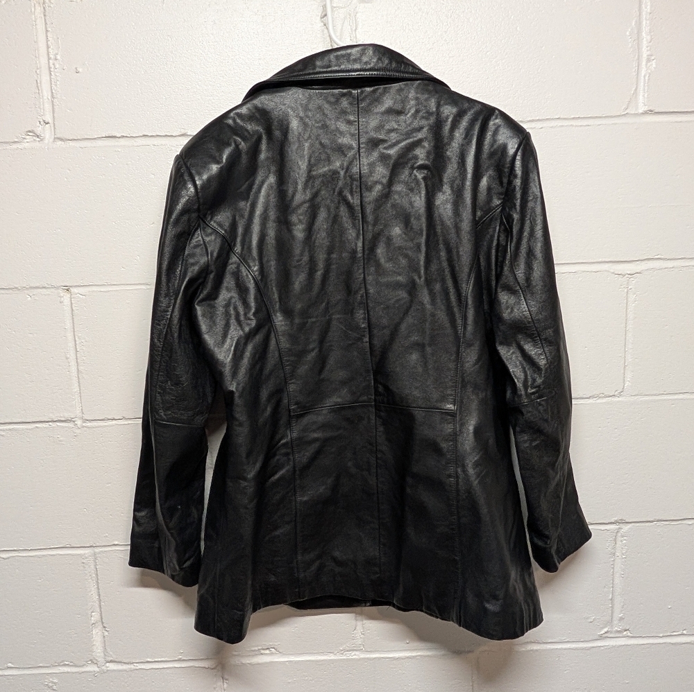 Wilsons Leather Maxima Women's Black Button Jacket Large - Picture 2 of 6